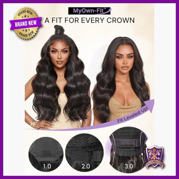 Human Hair Glueless Wig 16in HD Lace Yaki Texture Loose Wave 200% Density main image 4